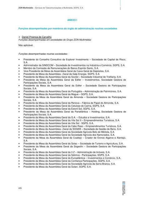 RELATÃ“RIO & CONTAS CONSOLIDADAS - Zon