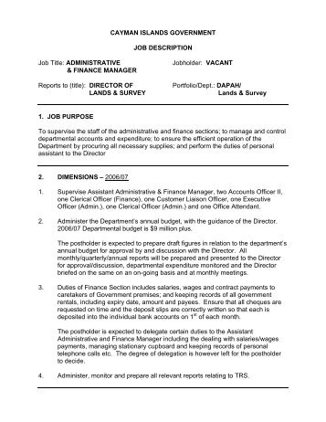 financial manager job description