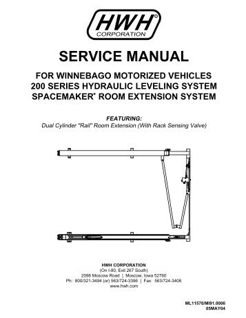 SERVICE MANUAL - HWH Corporation