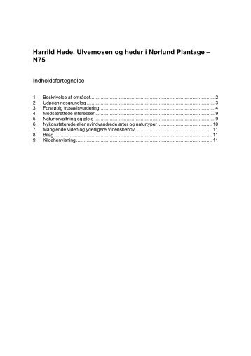 Harrild Hede, Ulvemosen og heder i Nørlund Plantage – N75