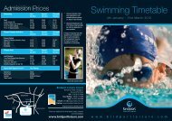 Swimming Timetable - Bridport Leisure