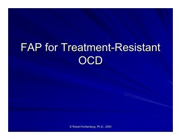 FAP for Treatment-Resistant OCD - Functional Analytic ...