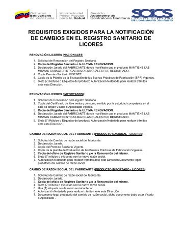 requisitos exigidos para la notificaciÃ³n de cambios en el registro ...