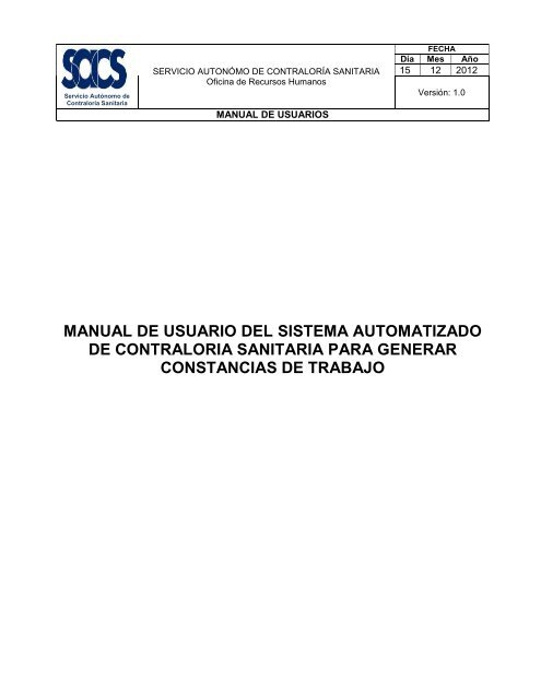 manual de usuario del sistema automatizado de contraloria ...