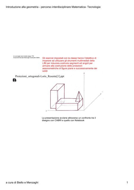 Introduzione alla geometria - percorso ... - Matematicaweb.it