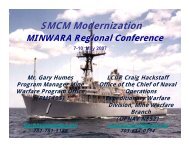 MCM Modernization - MINWARA - The Mine Warfare Association