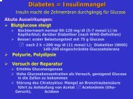 Diabetes = Insulinmangel