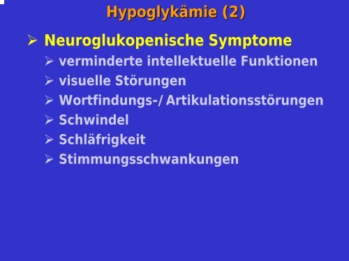 Diabetes = Insulinmangel