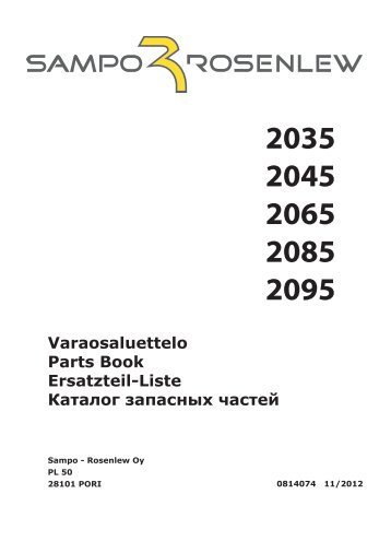 Varaosaluettelo Parts Book Ersatzteil-Liste ... - Sampo-Rosenlew