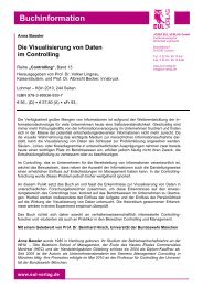 Die Visualisierung von Daten im Controlling - Josef Eul Verlag GmbH