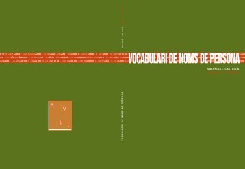 Vocabulari dels noms de persona - Societat d'OnomÃ stica