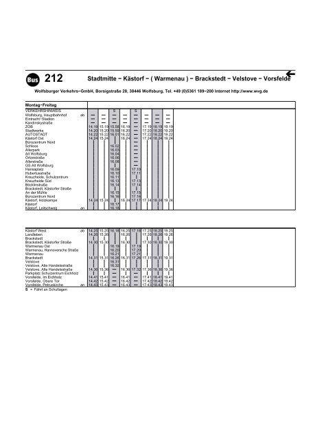 212 - Wolfsburger Verkehrs-GmbH