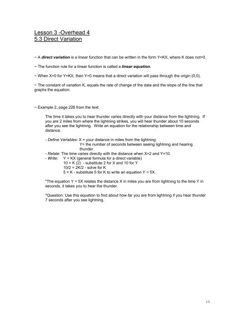 Graphing and Writing Linear Equations (Grade 8) By: Catherine ...