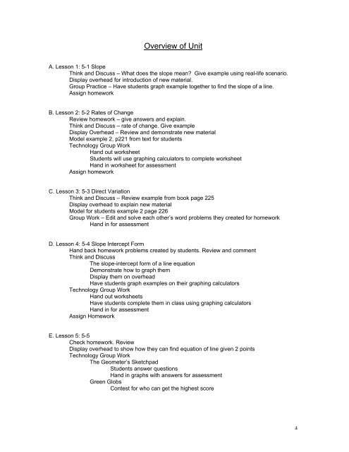 Graphing and Writing Linear Equations (Grade 8) By: Catherine ...