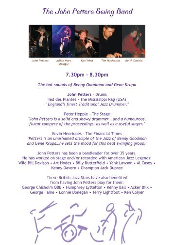 8.30pm • The John Petters Swing Band - Upwell Jazz Club