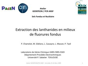 Extraction des Lanthanides - gedepeon