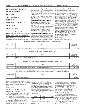 Federal Register/Vol. 78, No. 5/Tuesday, January 8, 2013/Unified ...