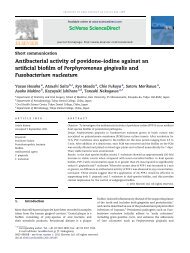 Antibacterial activity of povidoneâiodine against an artificial biofilm ...
