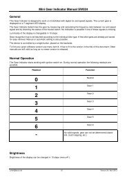 Mini Gear Indicator Manual SW024