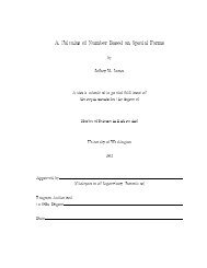 A Calculus of Number Based on Spatial Forms - University of ...