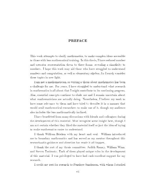 A Calculus of Number Based on Spatial Forms - University of ...