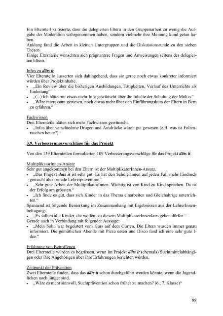 Evaluation des PrimÃ¤rprÃ¤ventionsprojekts dÃ¤ts it - Schulprojekte ...