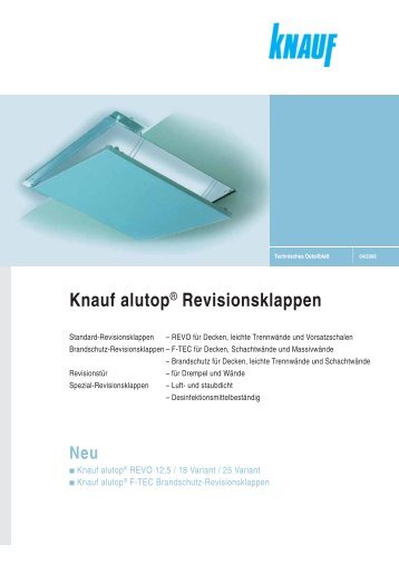 -Detailblatt TRO50 Revisionsklappen.indd - Knauf Österreich