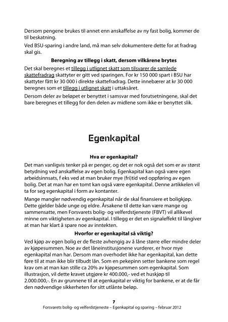 Egenkapital og sparing (pdf) - Forsvaret