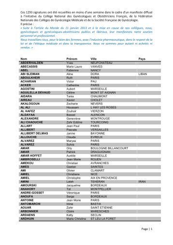 Ces 1293 signatures ont Ã©tÃ© recueillies en moins d'une semaine ...