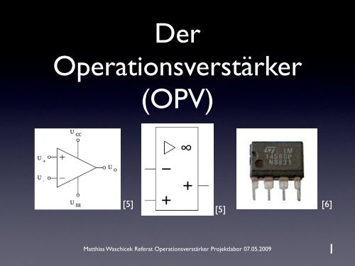 Der OperationsverstÃ¤rker (OPV) - Projektlabor