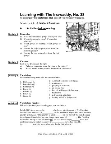Students worksheet 38 â September 2009 - The Curriculum Project