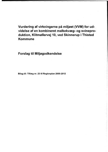Vurdering af kvælstof- og fosforudledning til ... - Naturstyrelsen