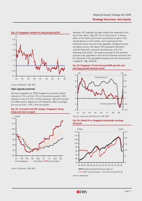 Left Brain Right B - the DBS Vickers Securities Equities Research