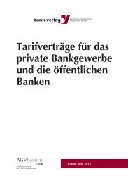 Tarifverträge für das private Bankgewerbe und die ... - Hanseatic  Bank