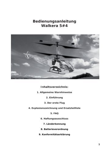 Bedienungsanleitung Walkera 5#4 - RC-Toy