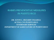 RABIES PREVENTATIVE MEASURES IN PUERTO RICO - Caribvet