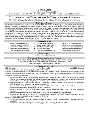 Powerline technician cover letter examples