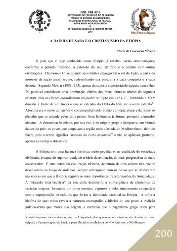 A RAINHA DE SABÁ E O - Núcleo de Estudos da Antiguidade - UERJ