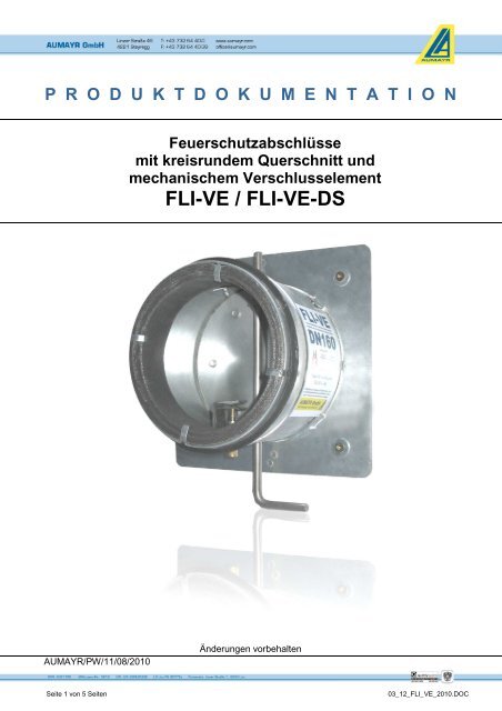 FLI-VE / FLI-VE-DS - AUMAYR GmbH