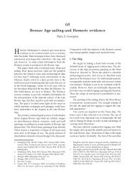 Bronze Age sailing and Homeric evidence