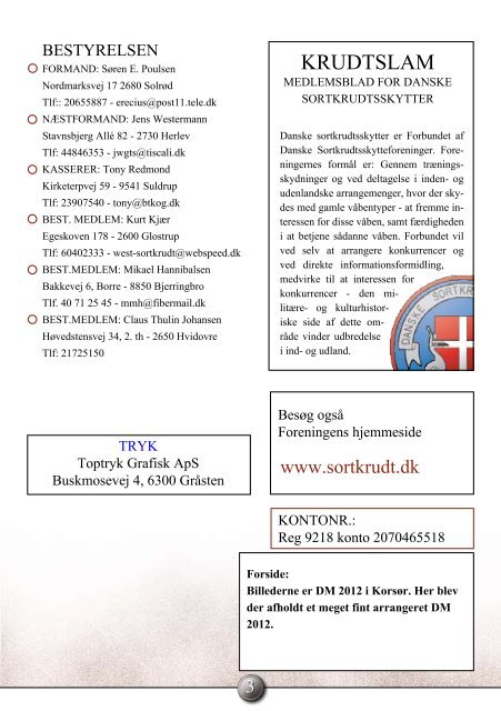 Krudtslam Nr.4-2012 - Forbundet Af Danske Sortkrudtskytteforeninger