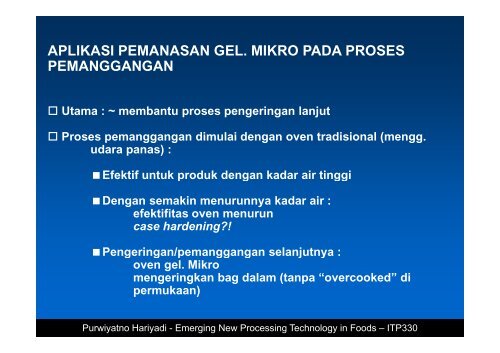 ITP330-Emerging New Food Processing Technology