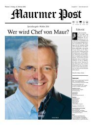 Ausgabe 6 vom 14. Februar 2014 [PDF, 3.79 MB] - Maurmer Post