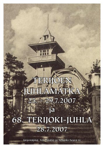 29.7.2007 ja Terijoki-juhlan ohjelma