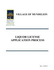 Liquor Licensing Process - Village of Mundelein
