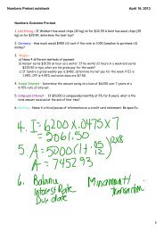 Pretest & Answers - Grade 10 Math