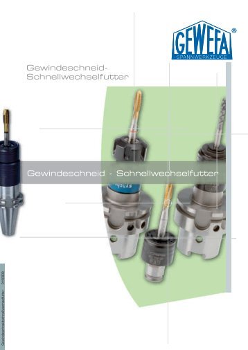 Gewindeschneid- Schnellwechselfutter Gewindeschneid ...