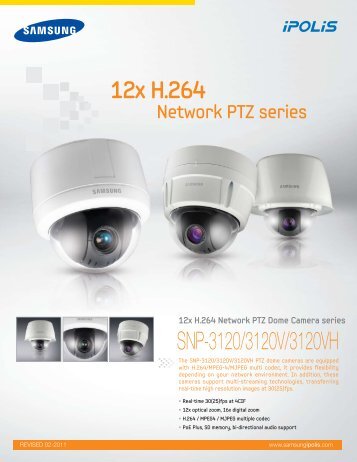 Camera dome IP color Day & Night Samsung SNP-3120/3120VH