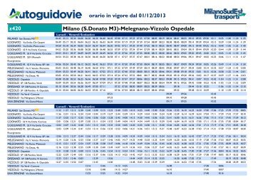 Milano (S.Donato M3)-Melegnano-Vizzolo Ospedale