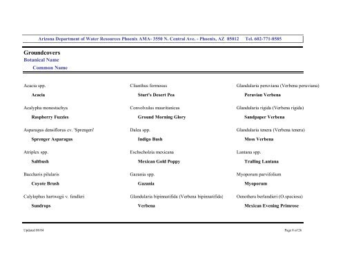 Low Water Use Drought Tolerant Plant List